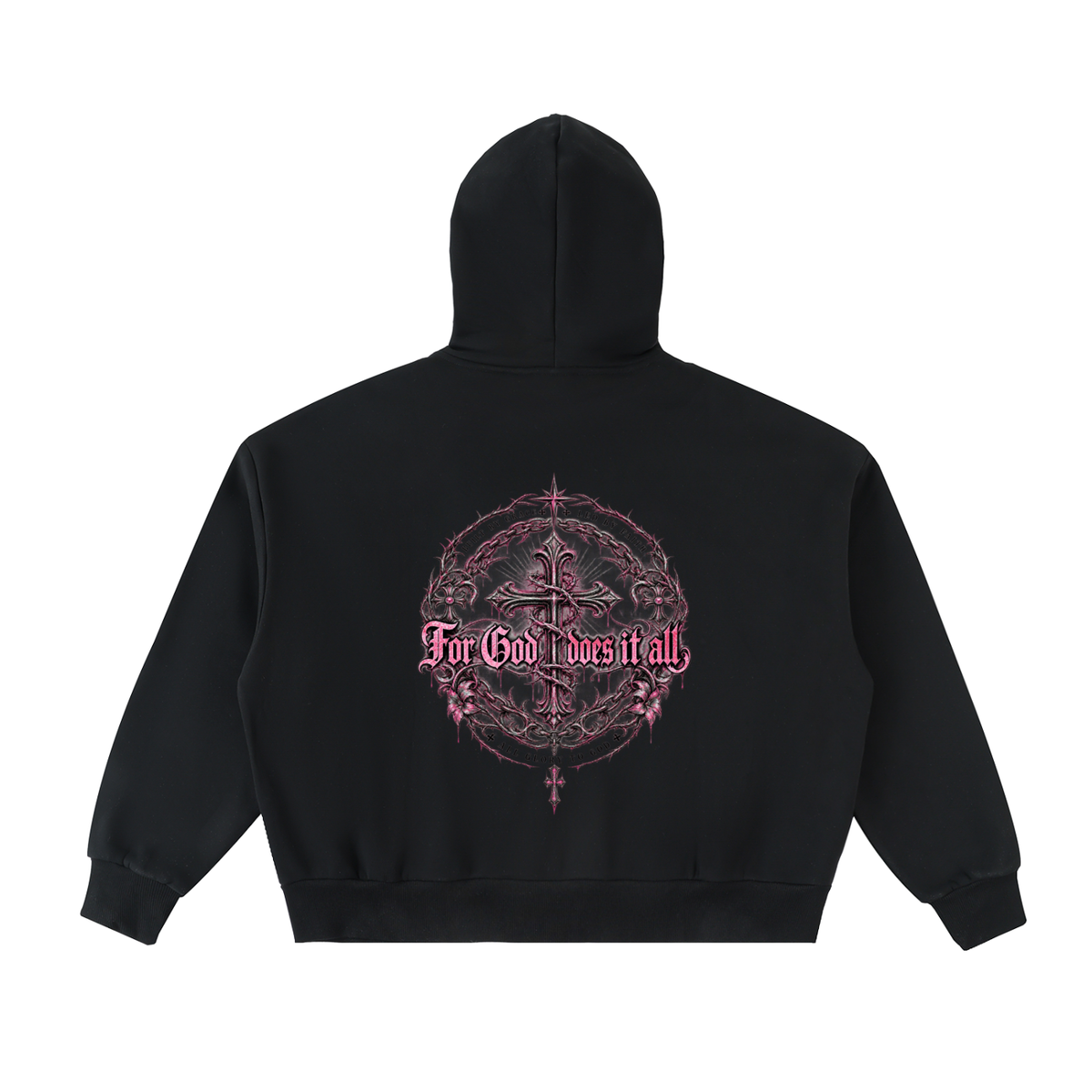 Fleeced Full-Zip Boxy Hoodie
