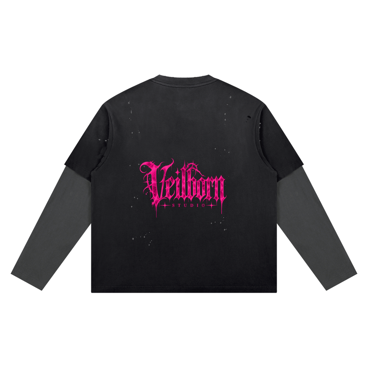 Unisex Vintage Wash Distressed Layer T-Shirt