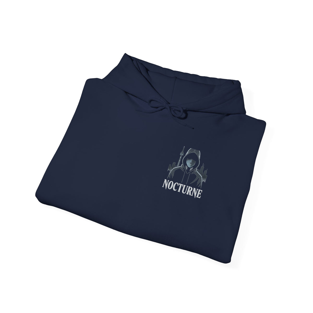 Nocturne Astronaut Hoodie — Minimal Space Graphic Hooded Sweatshirt