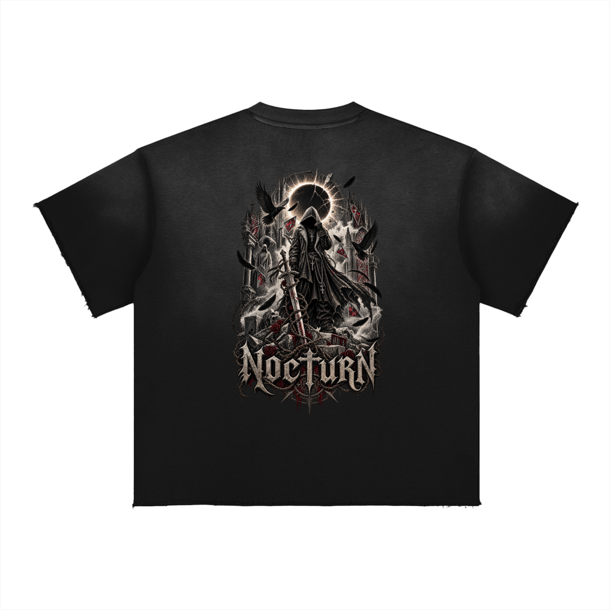 Sun Fade Raw Edge T-Shirt