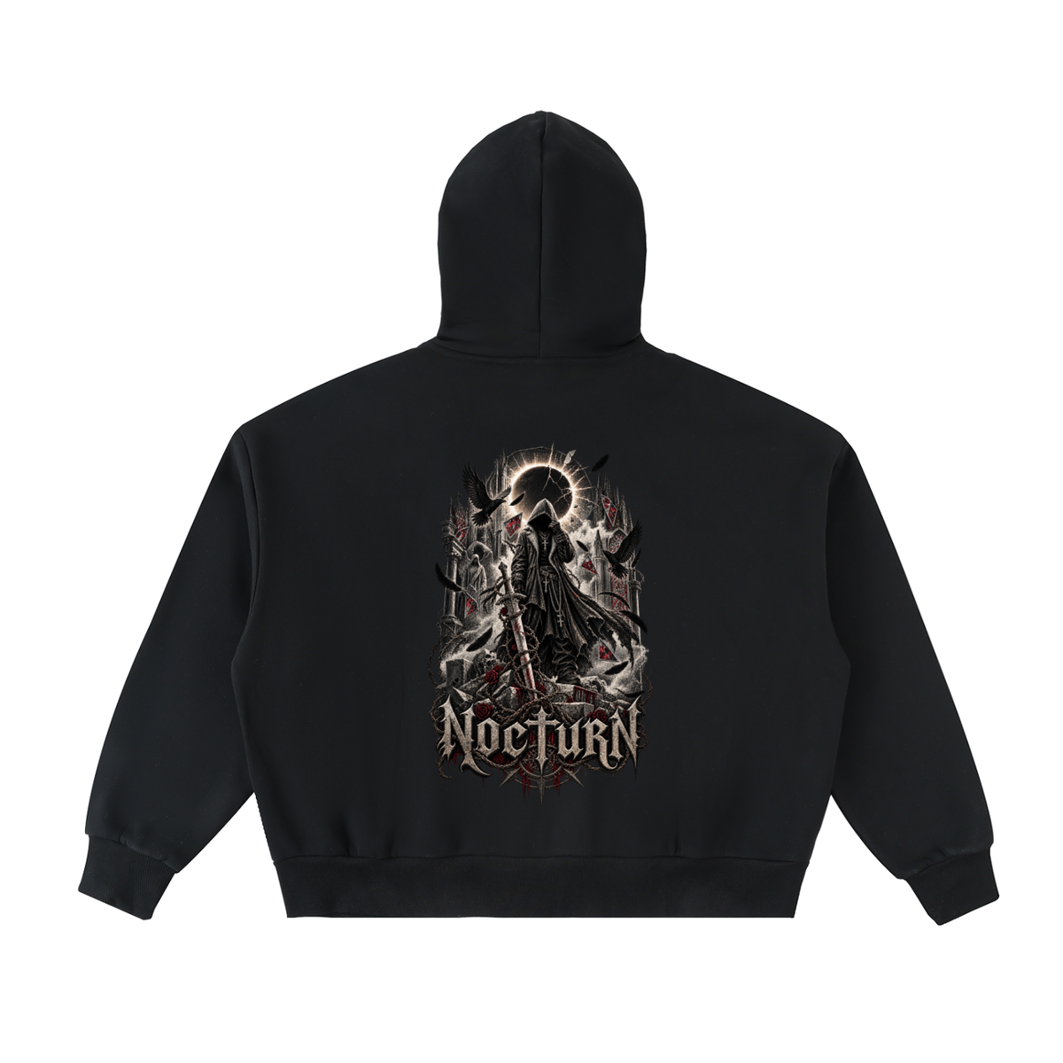 Fleeced Full-Zip Boxy Hoodie