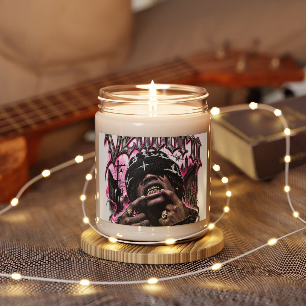 Soy Candle — Urban Graffiti Rapper Design (9 oz Scented Jar)