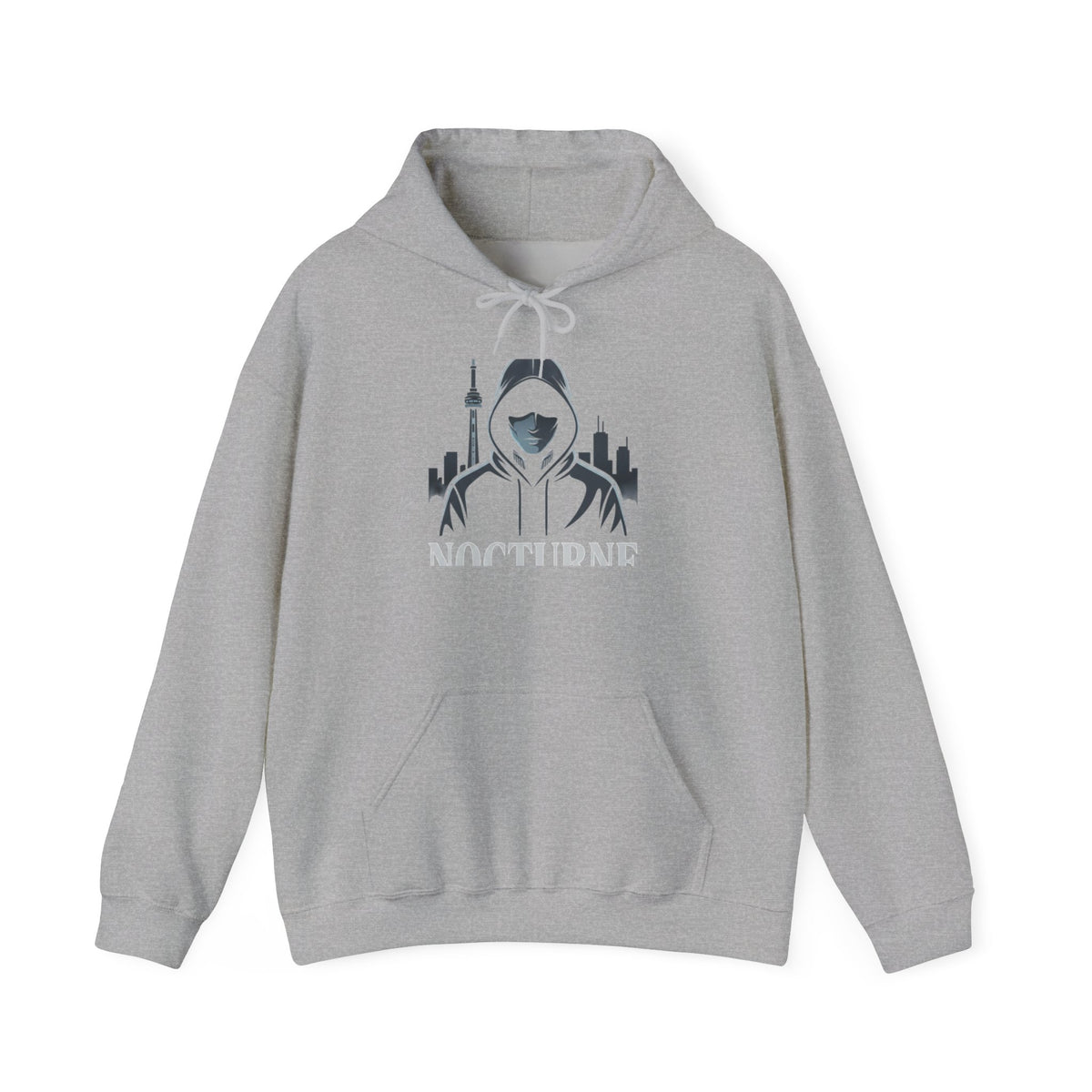 Nocturne Hoodie — Urban Night Cityscape Graphic Hooded Sweatshirt