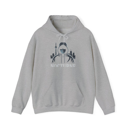 Nocturne Hoodie — Urban Night Cityscape Graphic Hooded Sweatshirt