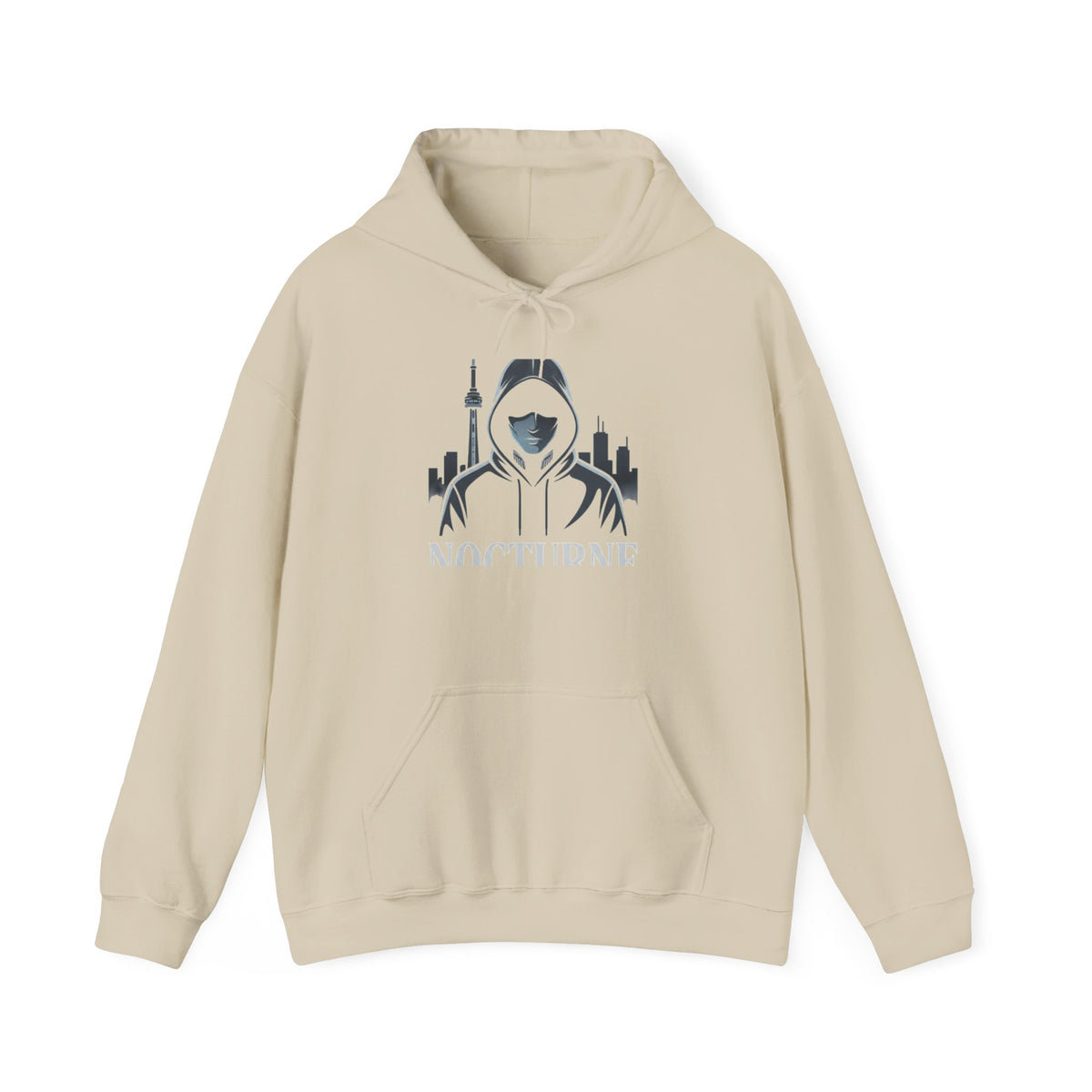 Nocturne Hoodie — Urban Night Cityscape Graphic Hooded Sweatshirt