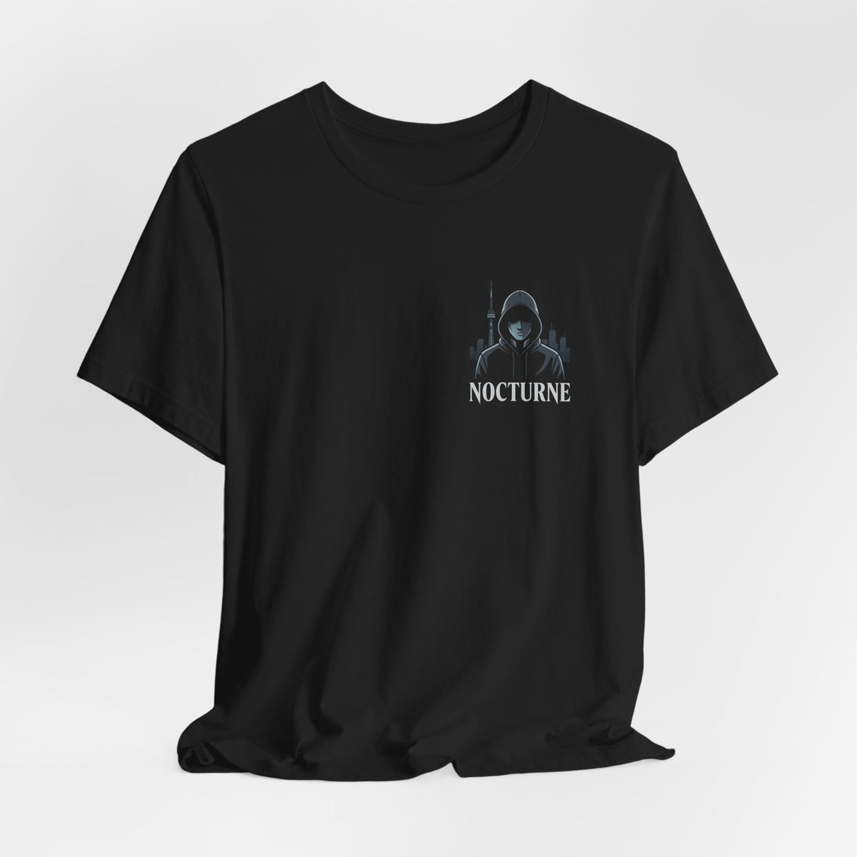 Nocturne Shark Graphic Tee — Minimal Pocket Design