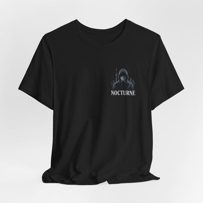 Nocturne Shark Graphic Tee — Minimal Pocket Design