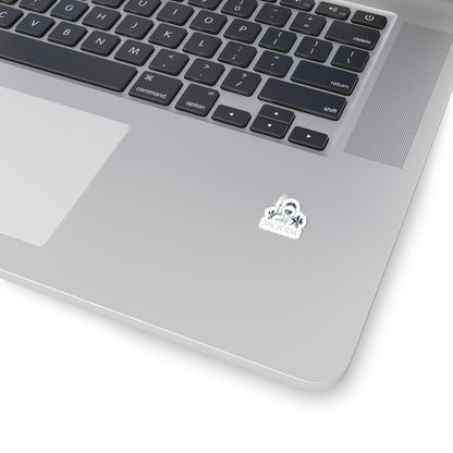 Nocturne Hooded Figure Kiss-Cut Sticker — Urban Nightlife Laptop Decal