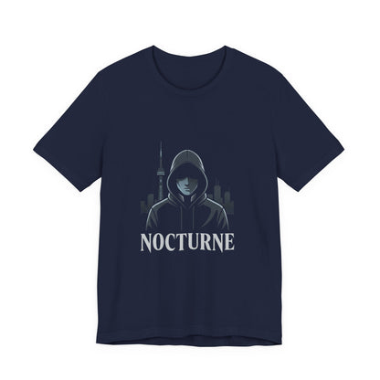 Nocturne Hoodie Graphic Tee — Night City Streetwear T‑Shirt