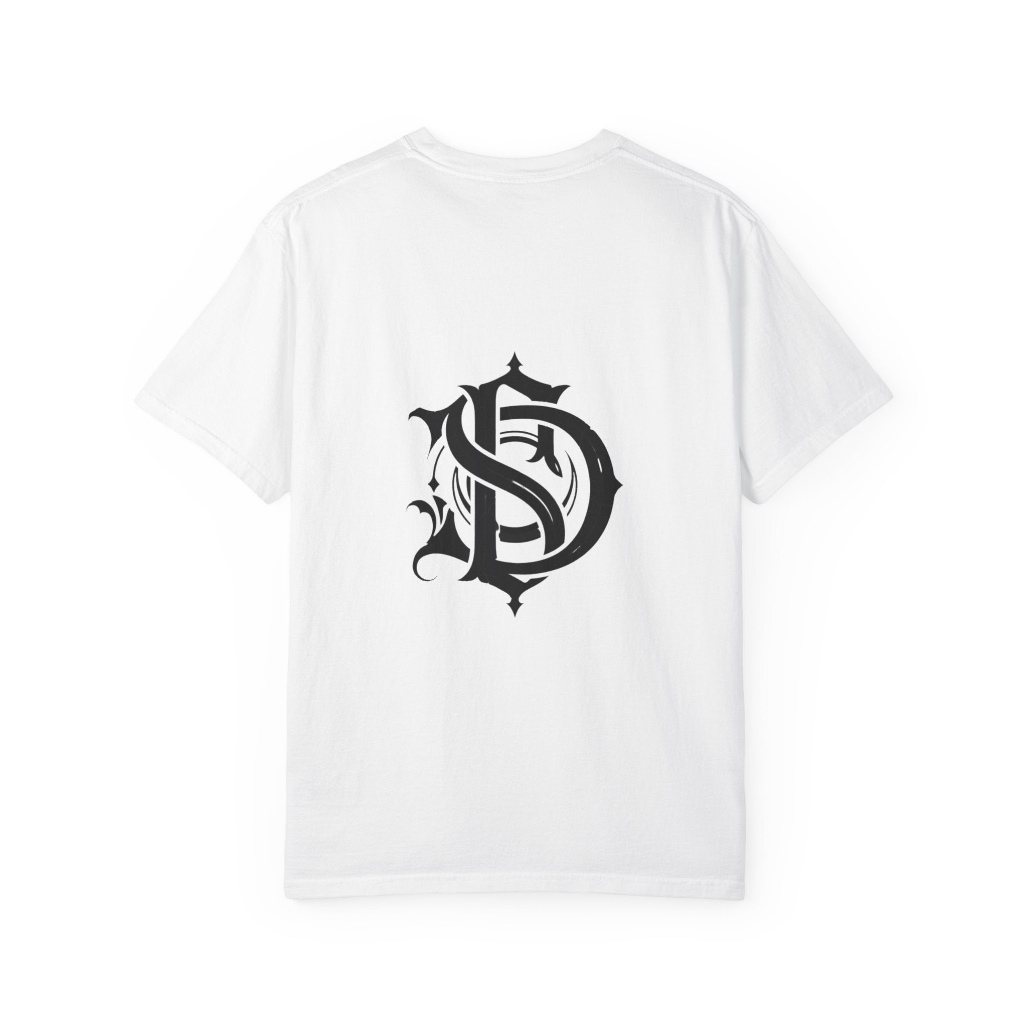 Gothic Shark Logo T-Shirt — "SOCIETY" Chest Graphic