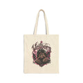 Gritty Gothic Crow Skull Tote — Canvas Shopper Bag