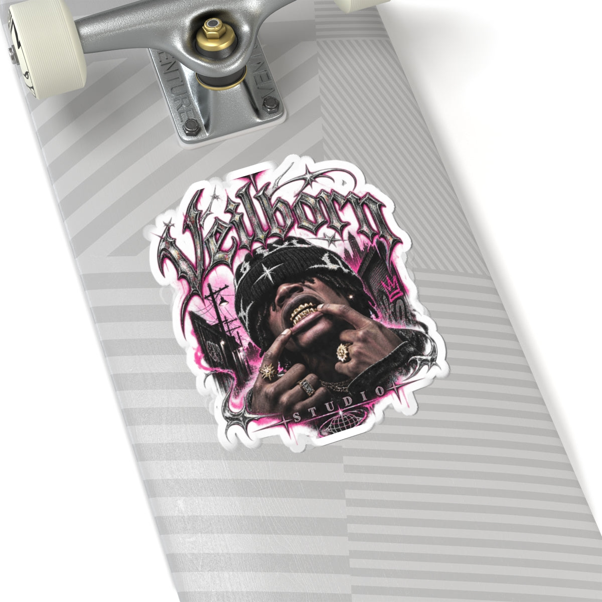 Veilborn Studio Sticker — Urban Rap Graphic Kiss-Cut Sticker