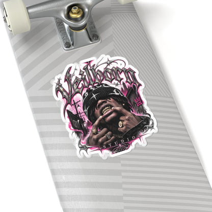 Veilborn Studio Sticker — Urban Rap Graphic Kiss-Cut Sticker