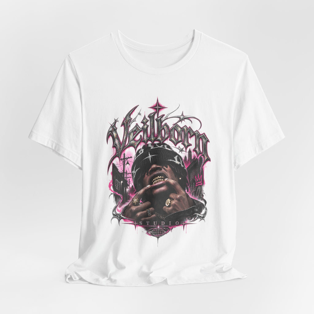 Hellborn Graphic Tee – Gothic Rap Skull Band Shirt