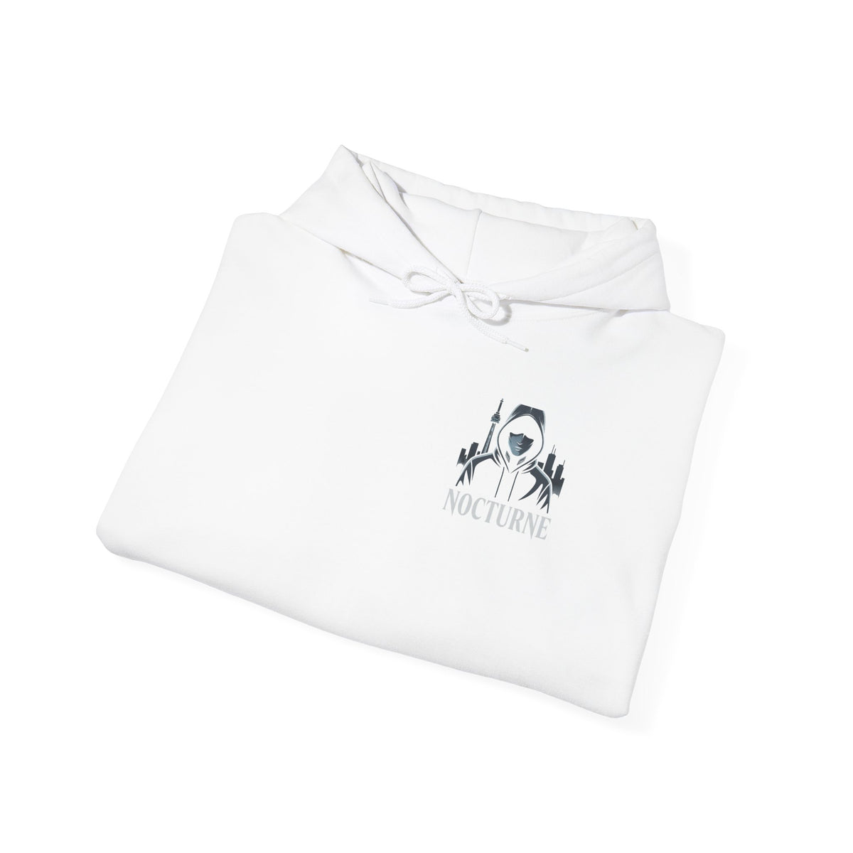 Nocturne Astronaut Hoodie — Minimal Space Graphic Hooded Sweatshirt