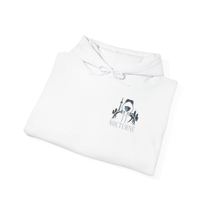Nocturne Astronaut Hoodie — Minimal Space Graphic Hooded Sweatshirt