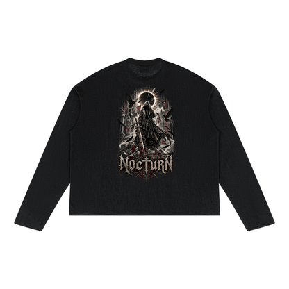 Unisex Raw Edge Long Sleeve T-Shirt