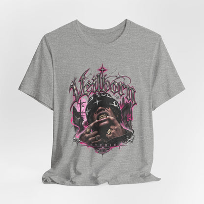 Hellborn Graphic Tee – Gothic Rap Skull Band Shirt