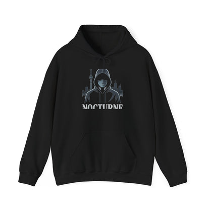 Nocturne Hoodie — Urban Night Cityscape Graphic Hooded Sweatshirt