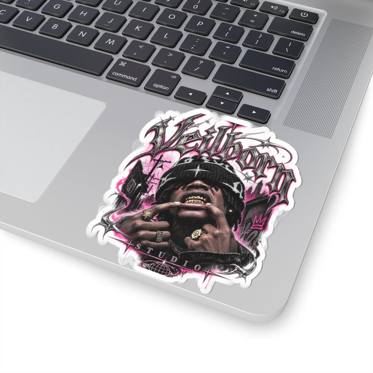 Veilborn Studio Sticker — Urban Rap Graphic Kiss-Cut Sticker