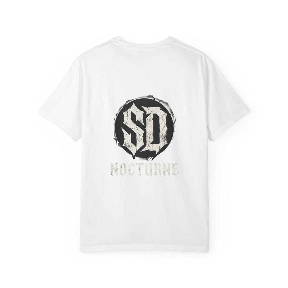Nocturne Hooded Figure T‑Shirt — Urban Nightlife Graphic Tee