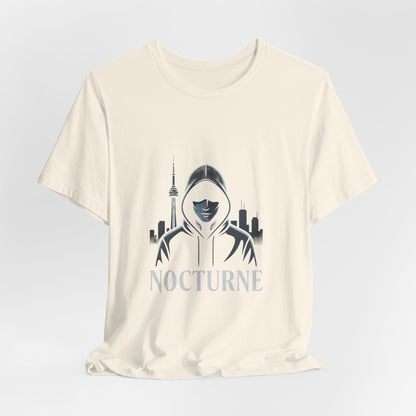 Nocturne Hoodie Graphic Tee — Night City Streetwear T‑Shirt