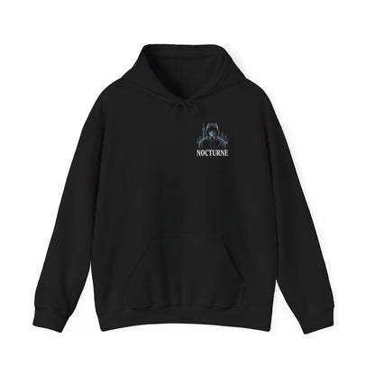 Nocturne Astronaut Hoodie — Minimal Space Graphic Hooded Sweatshirt