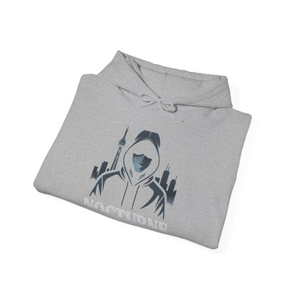 Nocturne Hoodie — Urban Night Cityscape Graphic Hooded Sweatshirt
