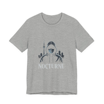 Nocturne Hoodie Graphic Tee — Night City Streetwear T‑Shirt