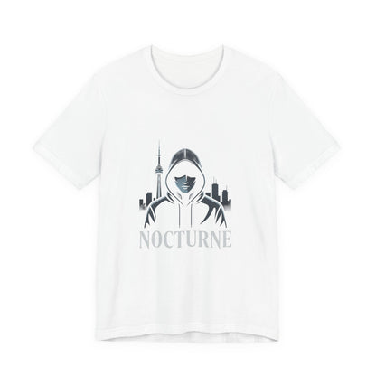 Nocturne Hoodie Graphic Tee — Night City Streetwear T‑Shirt
