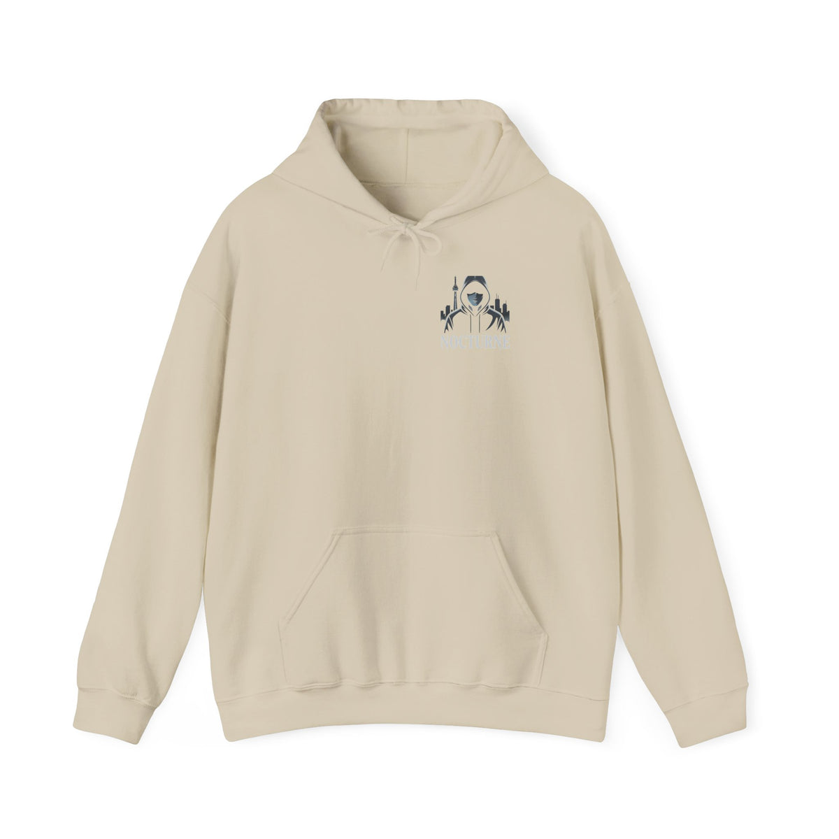 Nocturne Astronaut Hoodie — Minimal Space Graphic Hooded Sweatshirt