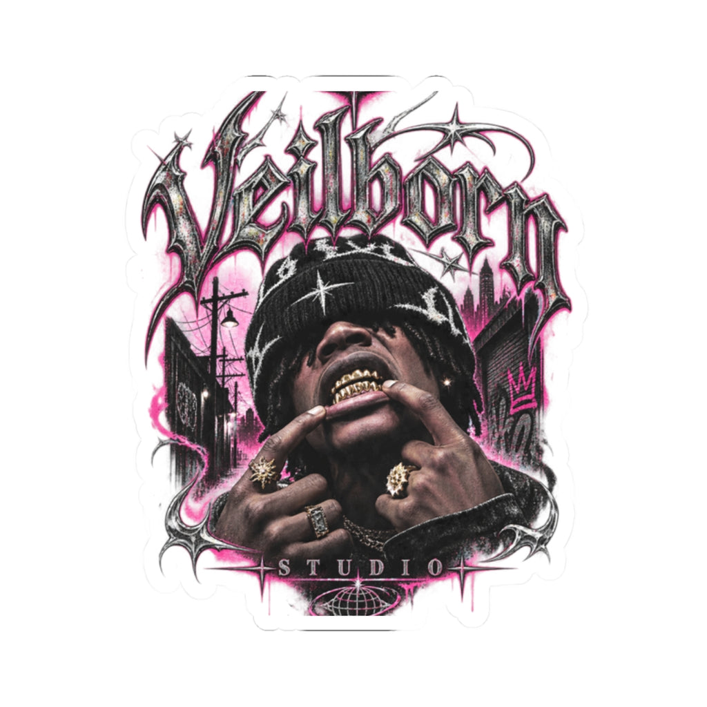 Veilborn Studio Sticker — Urban Rap Graphic Kiss-Cut Sticker