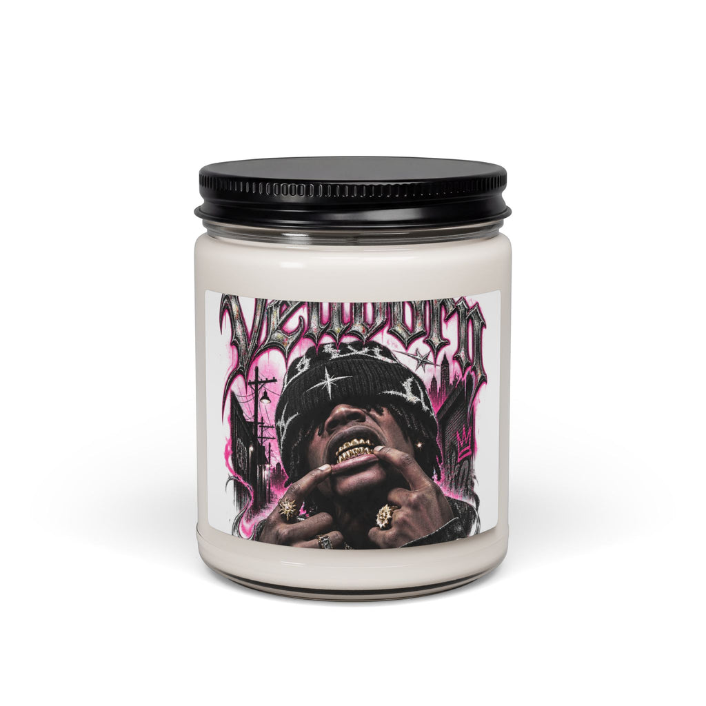 Soy Candle — Urban Graffiti Rapper Design (9 oz Scented Jar)