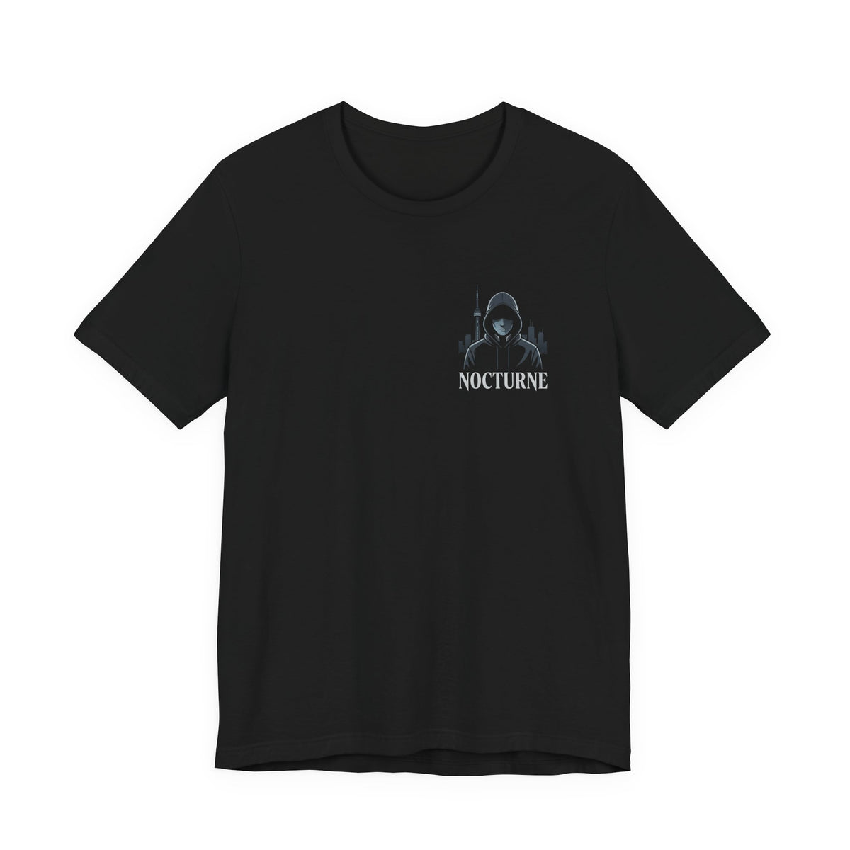Nocturne Shark Graphic Tee — Minimal Pocket Design