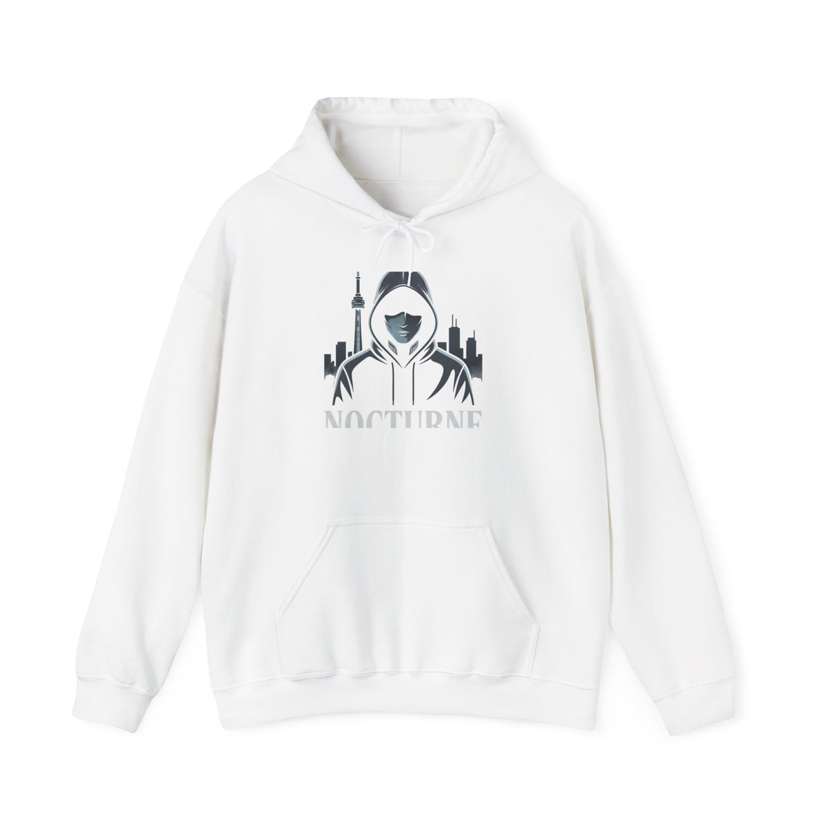 Nocturne Hoodie — Urban Night Cityscape Graphic Hooded Sweatshirt