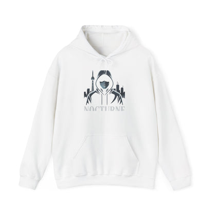 Nocturne Hoodie — Urban Night Cityscape Graphic Hooded Sweatshirt