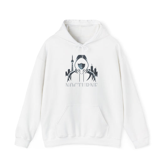 Nocturne Hoodie — Urban Night Cityscape Graphic Hooded Sweatshirt