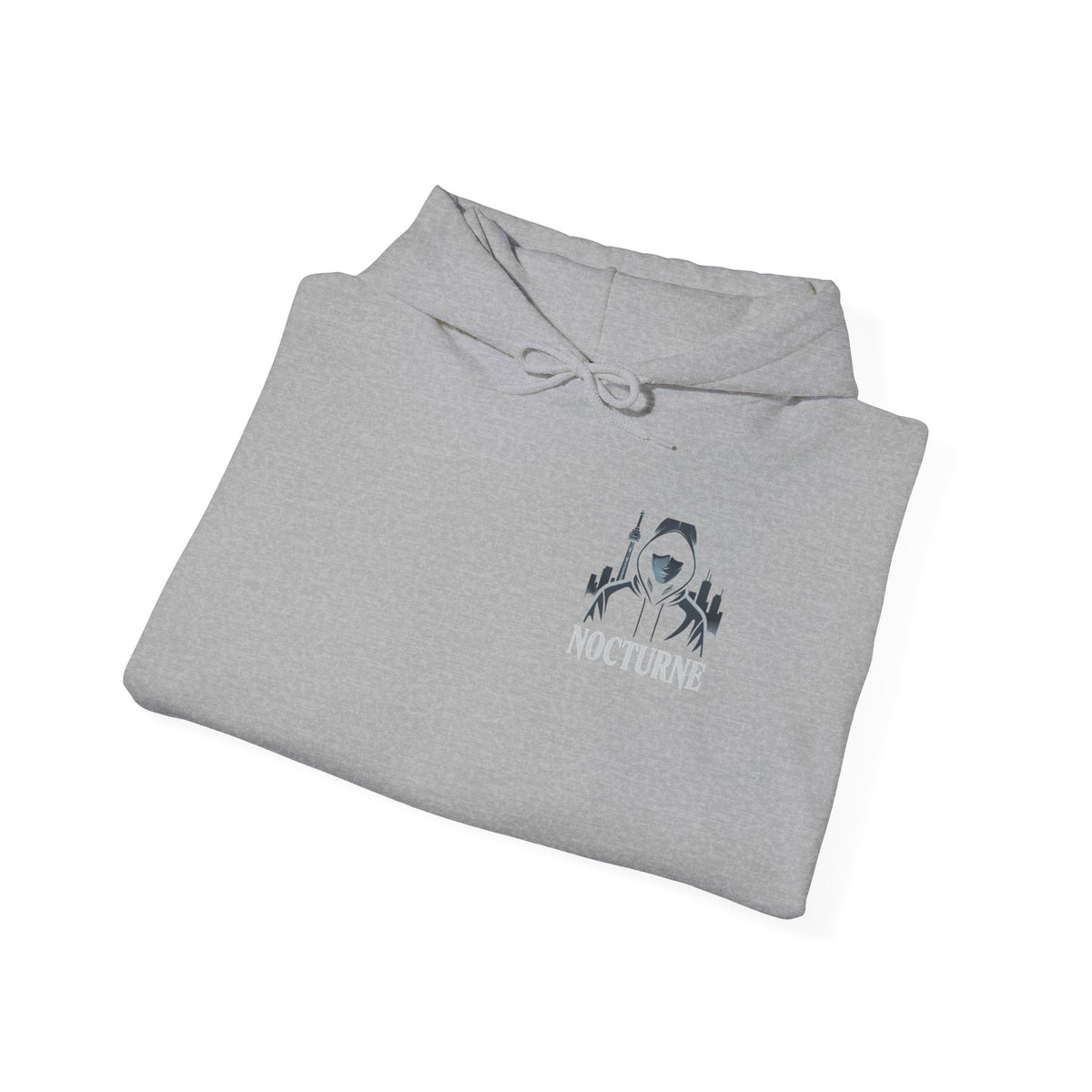 Nocturne Astronaut Hoodie — Minimal Space Graphic Hooded Sweatshirt
