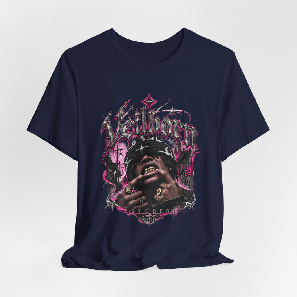 Hellborn Graphic Tee – Gothic Rap Skull Band Shirt