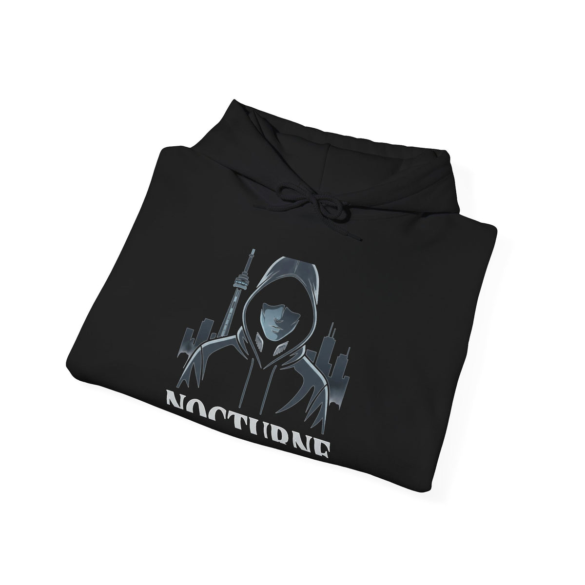 Nocturne Hoodie — Urban Night Cityscape Graphic Hooded Sweatshirt