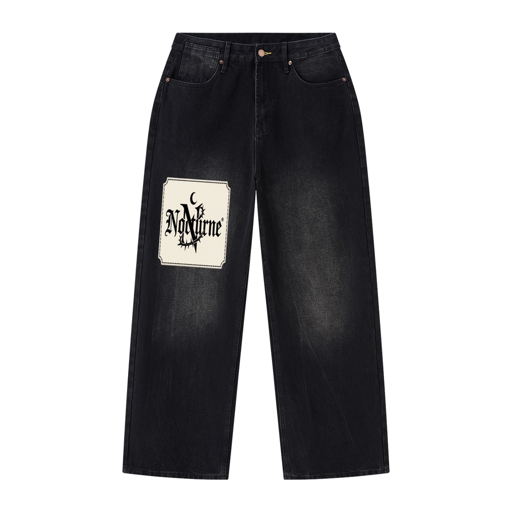 Men's Vintage Wash Wide Leg Jeans