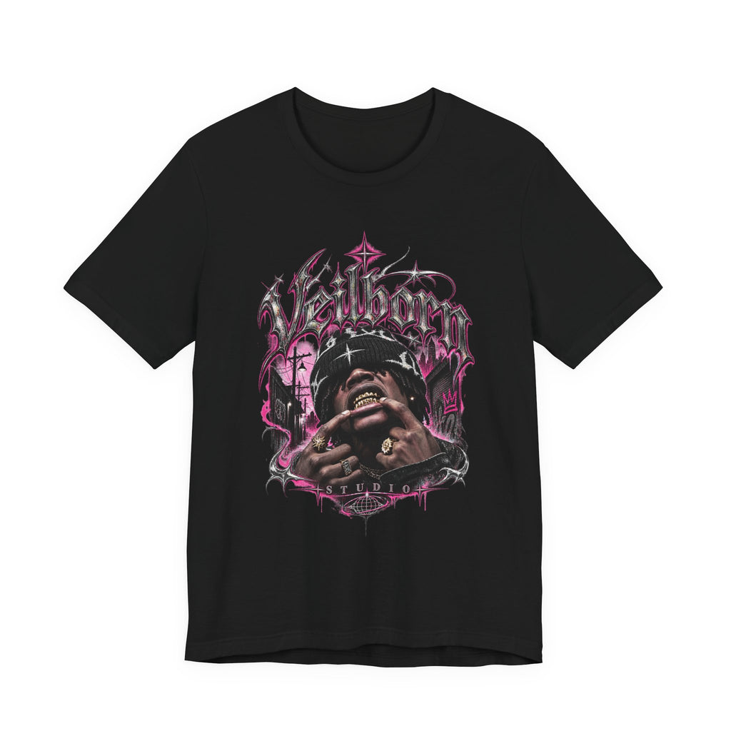 Hellborn Graphic Tee – Gothic Rap Skull Band Shirt