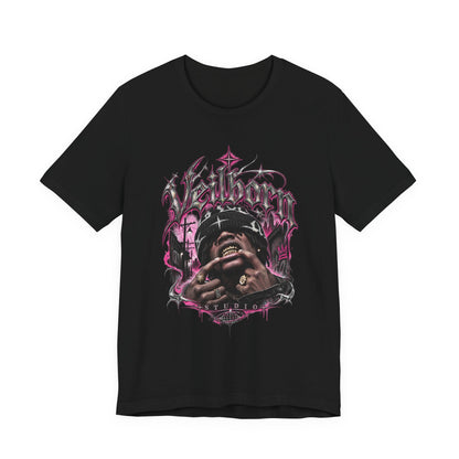 Hellborn Graphic Tee – Gothic Rap Skull Band Shirt