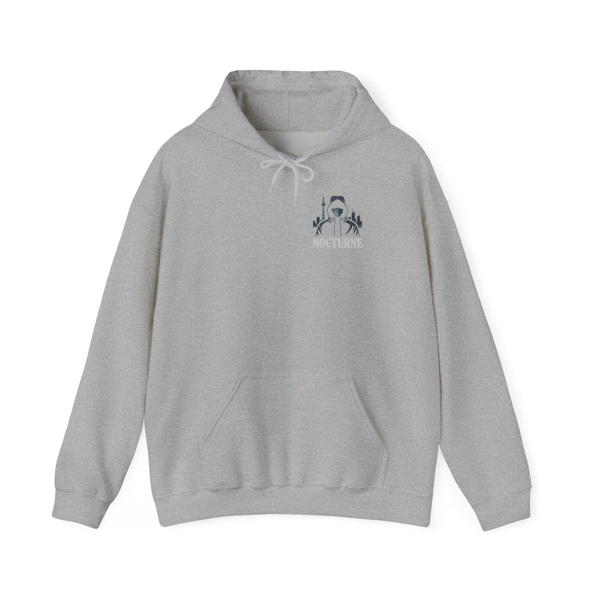 Nocturne Astronaut Hoodie — Minimal Space Graphic Hooded Sweatshirt