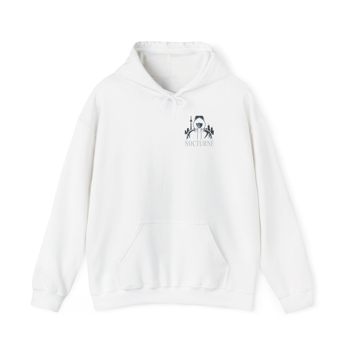 Nocturne Astronaut Hoodie — Minimal Space Graphic Hooded Sweatshirt