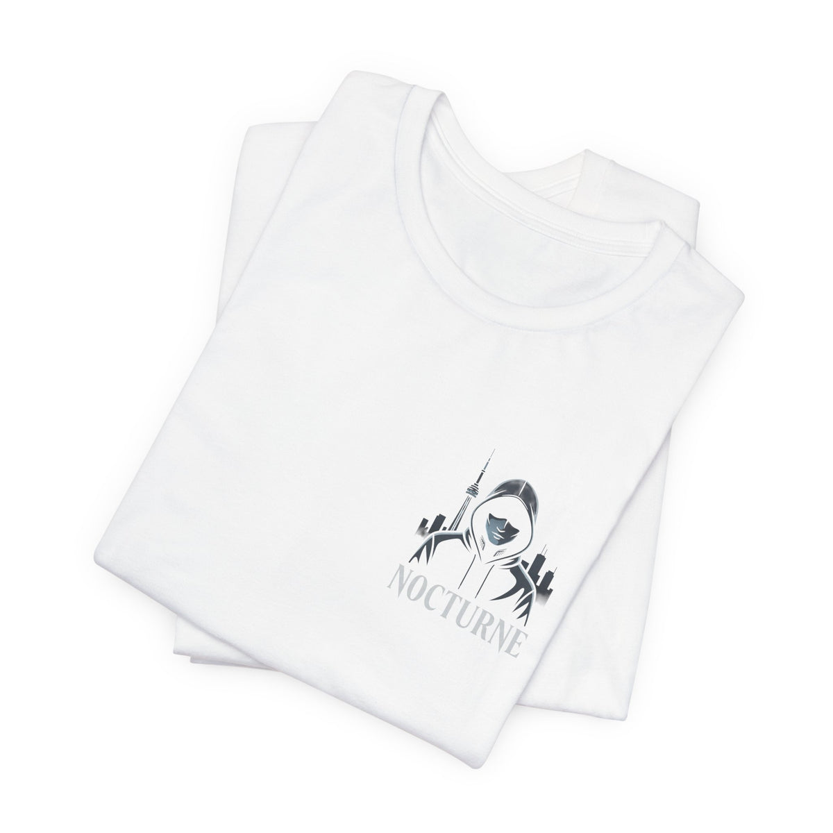 Nocturne Shark Graphic Tee — Minimal Pocket Design
