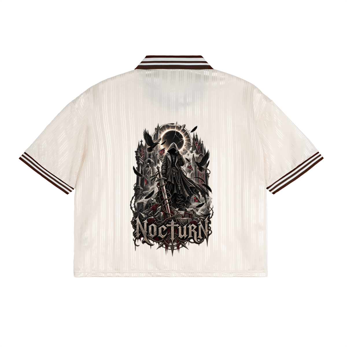 Contrast Stripes Polo Collar T-Shirt