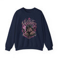 Graphic Crewneck Sweatshirt — Gothic Portrait Design (Black & Pink)