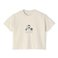 Nocturne Gothic Logo Boxy Tee — Women's Cropped Graphic Shirt