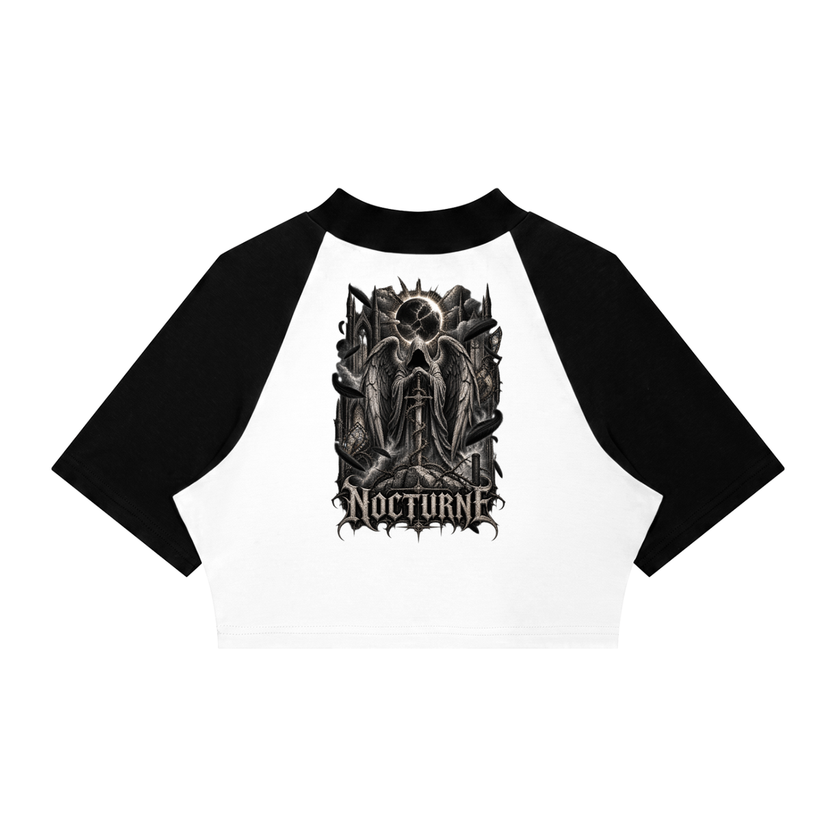 Women’s Color Block Raglan Crop T-Shirt